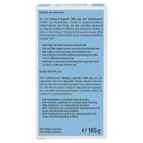 Omega-3 1000 mg Seefischöl Softgelkapsel hochdosiert – PZN 13721801
 из немецкой аптеки