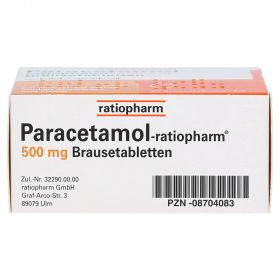 Paracetamol-ratiopharm 500mg – PZN 8704083
 из немецкой аптеки