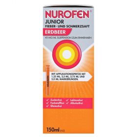 Nurofen Junior Fieber- & Schmerzsaft Erdbeer 40 mg/ml – PZN 12741888
 из немецкой аптеки
