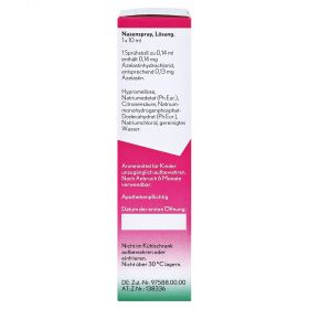 Vividrin Azelastin Nasenspray – PZN 12910552
 из немецкой аптеки