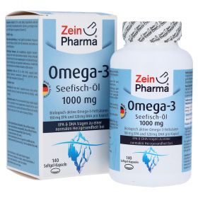 Omega-3 1000 mg Seefischöl Softgelkapsel hochdosiert – PZN 13721801
 из немецкой аптеки