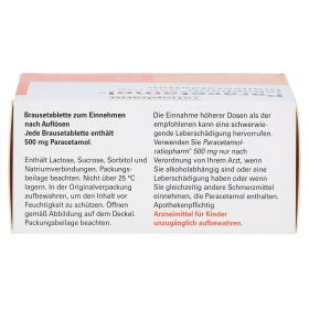 Paracetamol-ratiopharm 500mg – PZN 8704083
 из немецкой аптеки