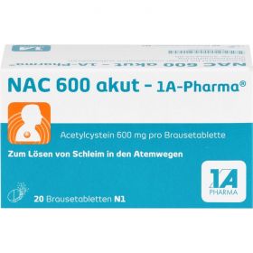 NAC 600 akut-1A Pharma Brausetabletten 20 St – PZN 562761 из немецкой аптеки