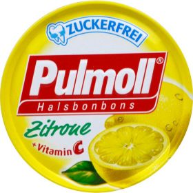 PULMOLL Hustenbonbons Zitrone+Vit.C zuckerfrei 50 g – PZN 3342646 из немецкой аптеки