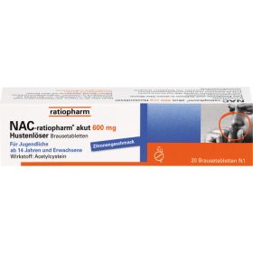 NAC-ratiopharm akut 600 mg Hustenlser Brausetabl. 20 St – PZN 6323000 из немецкой аптеки