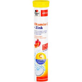 DOPPELHERZ Vitamin C+Zink Brausetabletten 15 St – PZN 6571703 из немецкой аптеки