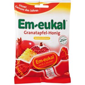 EM EUKAL Bonbons Granatapfel-Honig zuckerhaltig 75 g – PZN 11112794 из немецкой аптеки