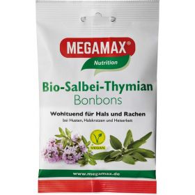 MEGAMAX Bio Salbei-Thymian Bonbons 85 g – PZN 13585551 из немецкой аптеки