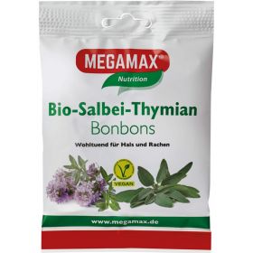 MEGAMAX Bio Salbei-Thymian Bonbons 50 g – PZN 14372107 из немецкой аптеки