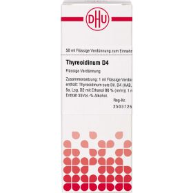 THYREOIDINUM D 4 Dilution 50 ml – PZN 2815203 из немецкой аптеки