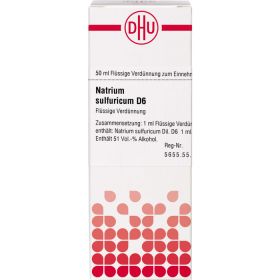 NATRIUM SULFURICUM D 6 Dilution 50 ml – PZN 2928108 из немецкой аптеки