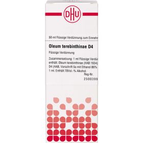OLEUM TEREBINTHINAE D 4 Dilution 50 ml – PZN 4230240 из немецкой аптеки