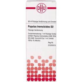 POPULUS TREMULOIDES D 2 Dilution 50 ml – PZN 4232747 из немецкой аптеки
