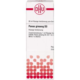 PANAX GINSENG D 3 Dilution 20 ml – PZN 4246554 из немецкой аптеки