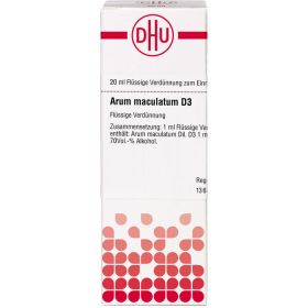 ARUM MACULATUM D 3 Dilution 20 ml – PZN 7160184 из немецкой аптеки