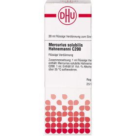 MERCURIUS SOLUBILIS Hahnemanni C 200 Dilution 20 ml – PZN 7174329 из немецкой аптеки