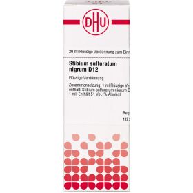 STIBIUM SULFURATUM NIGRUM D 12 Dilution 20 ml – PZN 1066337 из немецкой аптеки