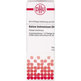 KALIUM BICHROMICUM D 4 Dilution 20 ml – PZN 1774790 из немецкой аптеки
