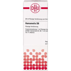 HAMAMELIS D 6 Dilution 20 ml – PZN 2115144 из немецкой аптеки