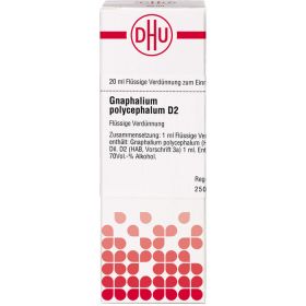 GNAPHALIUM POLYCEPHALUM D 2 Dilution 20 ml – PZN 2116770 из немецкой аптеки