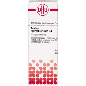 ACIDUM HYDROCHLORICUM D 4 Dilution 20 ml – PZN 2121044 из немецкой аптеки
