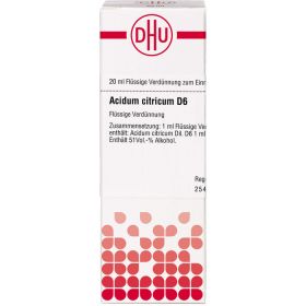 ACIDUM CITRICUM D 6 Dilution 20 ml – PZN 2604676 из немецкой аптеки