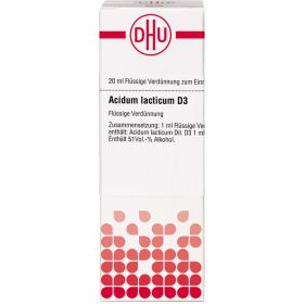 ACIDUM LACTICUM D 3 Dilution 20 ml – PZN 2604920 из немецкой аптеки