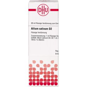 ALLIUM SATIVUM D 2 Dilution 20 ml – PZN 2606089 из немецкой аптеки