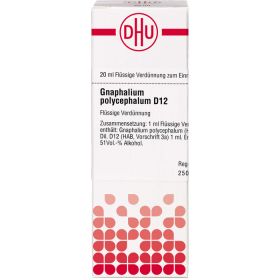 GNAPHALIUM POLYCEPHALUM D 12 Dilution 20 ml – PZN 2614628 из немецкой аптеки