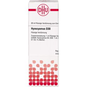 HYOSCYAMUS D 30 Dilution 20 ml – PZN 2615154 из немецкой аптеки
