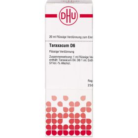TARAXACUM D 6 Dilution 20 ml – PZN 2622786 из немецкой аптеки