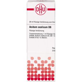 ACIDUM OXALICUM D 6 Dilution 20 ml – PZN 2806196 из немецкой аптеки