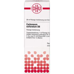 CARBONEUM SULFURATUM D 6 Dilution 20 ml – PZN 4210792 из немецкой аптеки