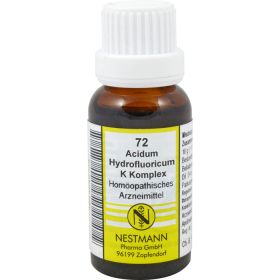 ACIDUM HYDROFLUORICUM K Komplex Nr.72 Dilution 20 ml – PZN 8652239 из немецкой аптеки