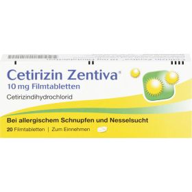 CETIRIZIN Zentiva 10 mg Filmtabletten 20 St – PZN 365492 из немецкой аптеки