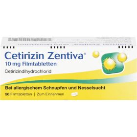 CETIRIZIN Zentiva 10 mg Filmtabletten 50 St – PZN 365523 из немецкой аптеки
