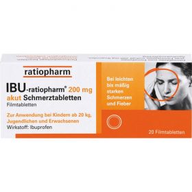 IBU-RATIOPHARM 200 mg akut Schmerztbl.Filmtabl. 20 St – PZN 984723 из немецкой аптеки