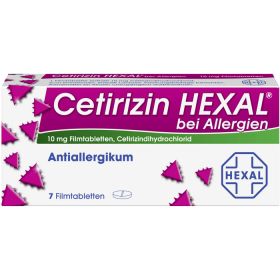CETIRIZIN HEXAL Filmtabletten bei Allergien 7 St – PZN 1830146 из немецкой аптеки