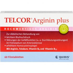 TELCOR Arginin plus Filmtabletten 60 St – PZN 3104728 из немецкой аптеки
