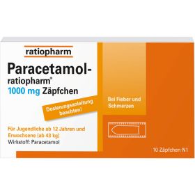 PARACETAMOL-ratiopharm 1.000 mg Zpfchen 10 St – PZN 3953611 из немецкой аптеки