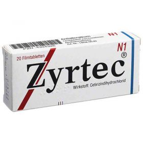 Zyrtec 10mg (20 stk) – PZN 4394326 из немецкой аптеки