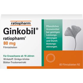 GINKOBIL-ratiopharm 80 mg Filmtabletten 60 St – PZN 6680846 из немецкой аптеки