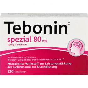 TEBONIN spezial 80 mg Filmtabletten 120 St – PZN 7368364 из немецкой аптеки