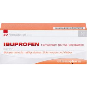 IBUPROFEN Hemopharm 400 mg Filmtabletten 50 St – PZN 7411048 из немецкой аптеки