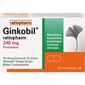 GINKOBIL-ratiopharm 240 mg Filmtabletten 60 St – PZN 8863893 из немецкой аптеки