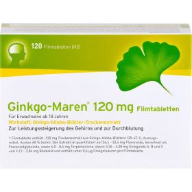 GINKGO-MAREN 120 mg Filmtabletten 120 St – PZN 9206677 из немецкой аптеки