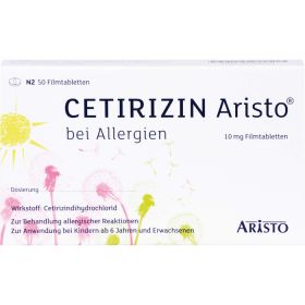CETIRIZIN Aristo bei Allergien 10 mg Filmtabletten 50 St – PZN 9703275 из немецкой аптеки
