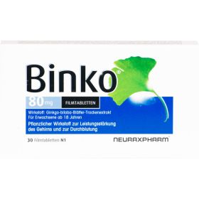 BINKO 80 mg Filmtabletten 30 St – PZN 9921948 из немецкой аптеки