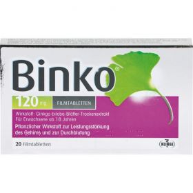 BINKO 120 mg Filmtabletten 20 St – PZN 10203796 из немецкой аптеки