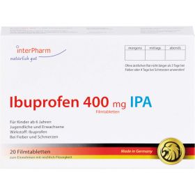 IBUPROFEN 400 mg IPA Filmtabletten 20 St – PZN 11380098 из немецкой аптеки